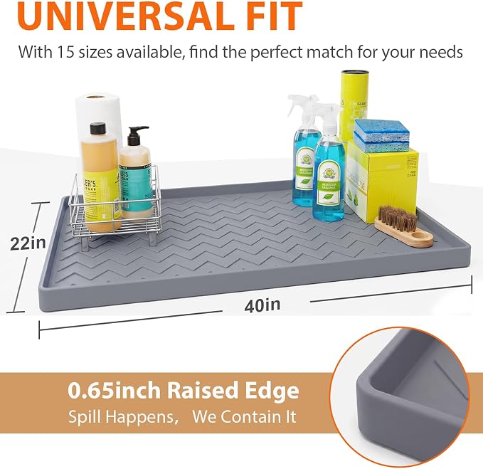TigeJoy 40" x 22" Under Sink Mats - Image 2