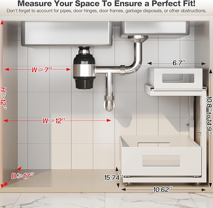 1 Pack Under Sink Organizer - Image 2