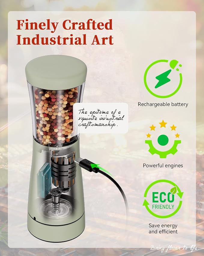 Electric Salt and Pepper Grinder Set - Image 4