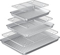 Baking Sheet with Wire Rack Set: 3 Baking Pans + 3 Cooling Racks by Rottay
