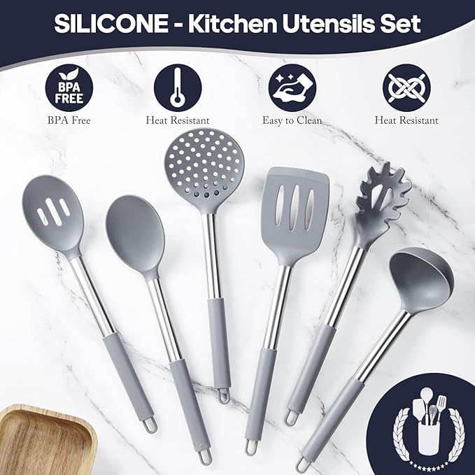 Silicone Kitchen Utensils Set - Image 4
