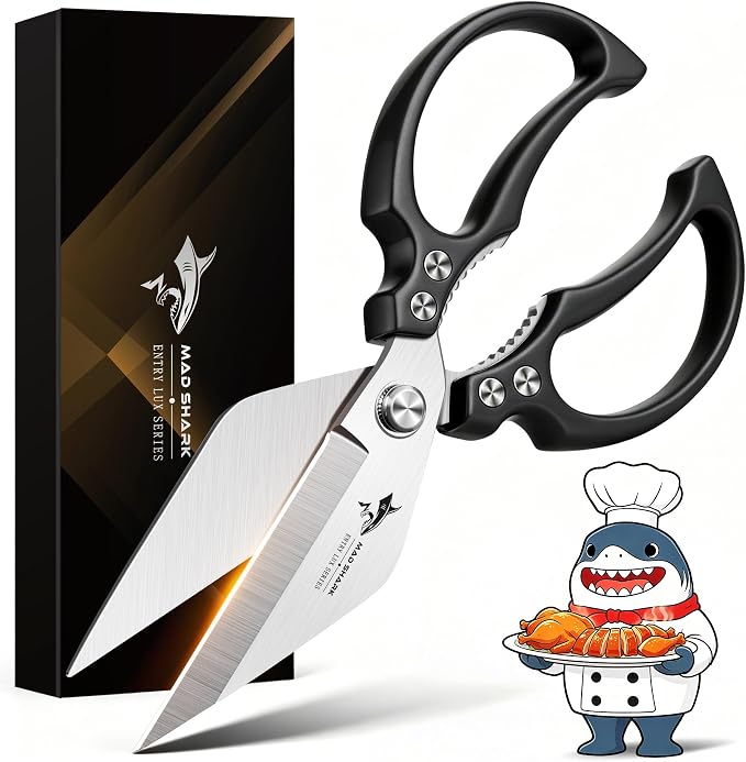 MAD SHARK Heavy Duty Kitchen Shears, Dishwasher Safe All Purpose Kitchen by MADSHARK