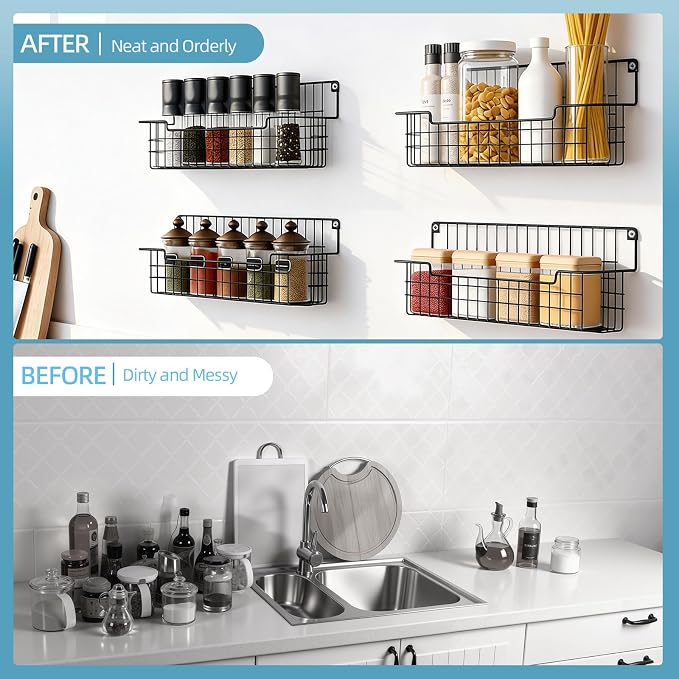 Spice Rack Wall Mount, Spice Organizer - Image 3