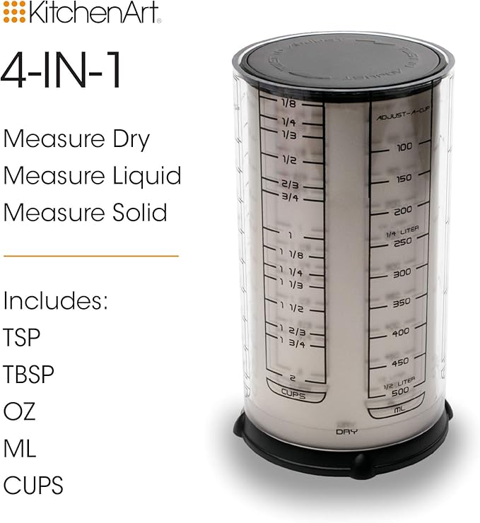 KitchenArt Professional Series 2 Cup Adjust-A-Cup, Champagne Satin, Adjustable - Image 4