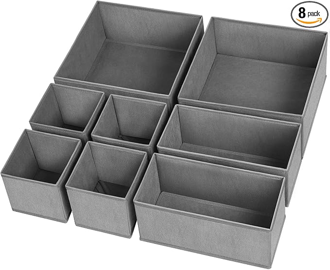 Criusia Drawer Organizer Clothes, 8 Pack Underwear Organizer, Foldable Closet by Criusia