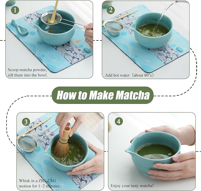 Clay&Fire Matcha Whisk Set, Ceramic Matcha Set, Matcha Bowl - Image 5