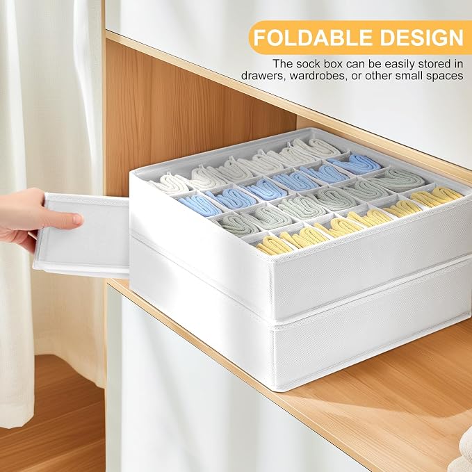 Joyoldelf Sock Organizer Drawer Organizer - Image 3