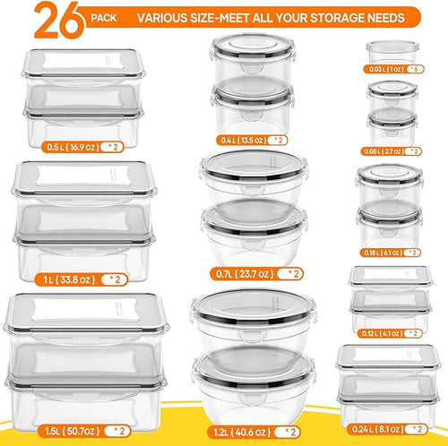 52 PCS Food Storage Containers - Image 2