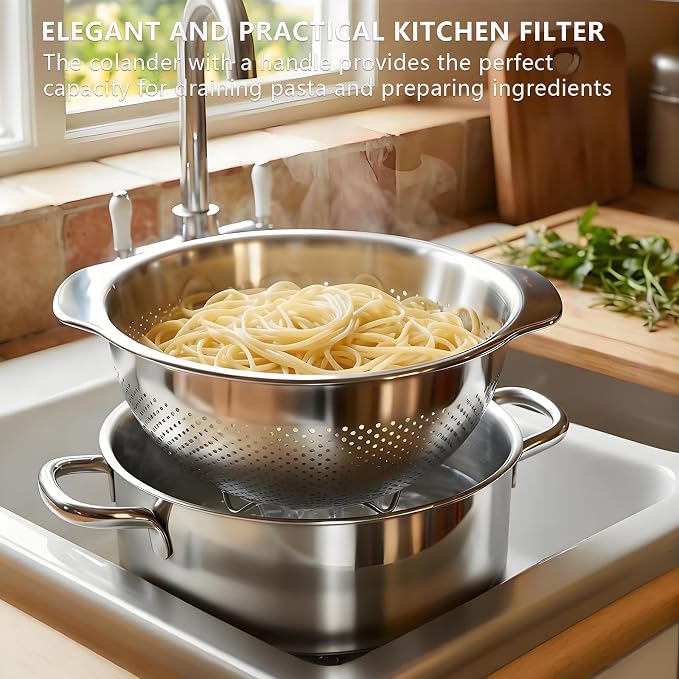 18/8 Stainless Steel Colander for Kitchen - Image 5