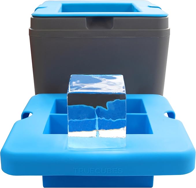 True Cubes Crystal Clear Ice Cube Maker, 4 Large 2"x2"x2" Ice Cubes by TrueCubes