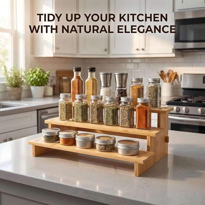 JinDoWin 3 Tiered Spice Rack Organizer - Image 3