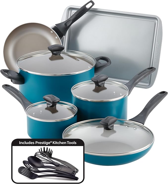 Farberware 20361 Dishwasher Safe Nonstick Cookware Set / Pots and Pans Set by Farberware