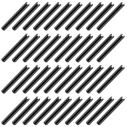 MECCANIXITY 120Pcs Slotted Split Roll Pins 3/25 Inch Dia. 1-2/5 Inch Length by MECCANIXITY