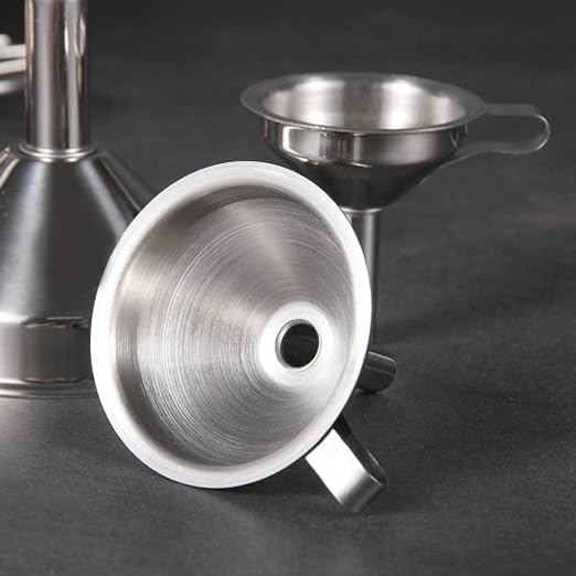 Small Funnels for Filling Bottles, Stainless Steel Small Kitchen Funnel Set of 3 - Image 7