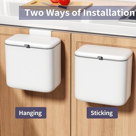 Compost Bin Kitchen for Countertop or Under Sink, 2.6 Gallon Hanging Small - Image 6