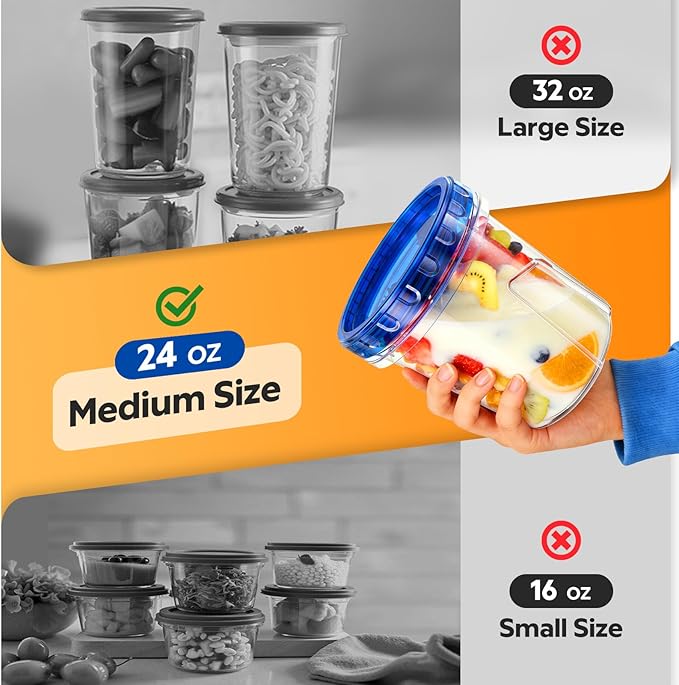 Freezer Storage Containers, Airtight Plastic Food Storage Containers - Image 5