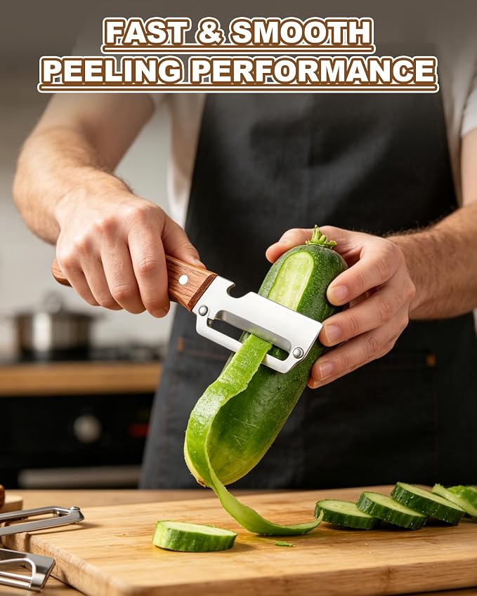 2 Pack Multi-Functional Stainless Steel Thickened Fruit Peeler Knife - Image 4