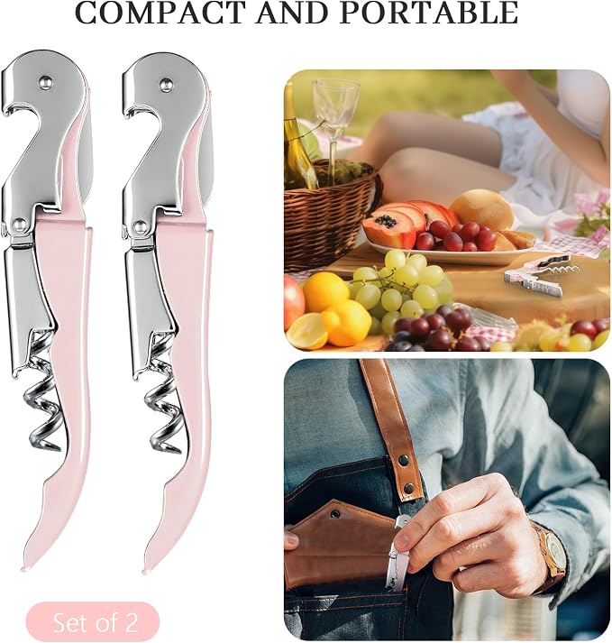 HYZ 2-Pack Wine Opener Waiter Corkscrew, Professional Wine Key - Image 6