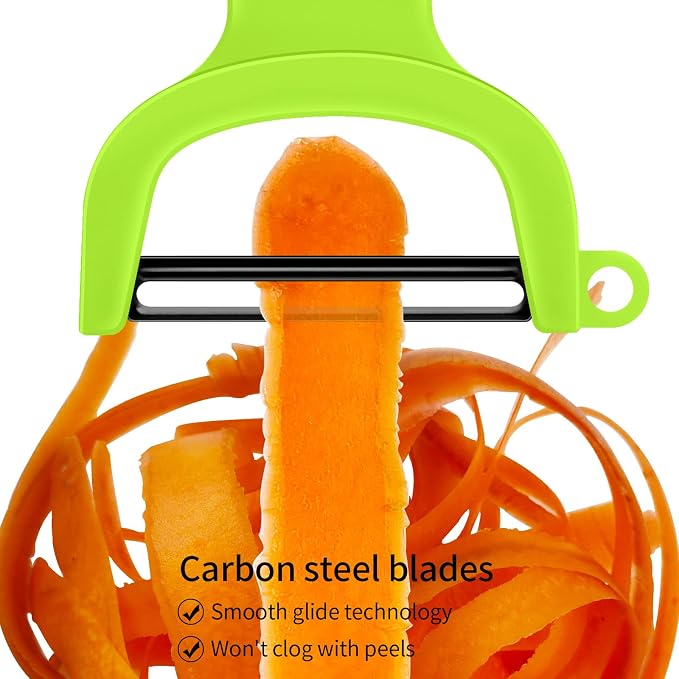 Original Vegetable Peeler Carbon Steel Blade 3-Pack Red/Green/Yellow - Image 6