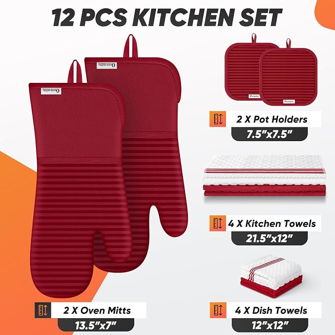 Oven Mitts Kitchen Towels and Dishcloths - Image 2