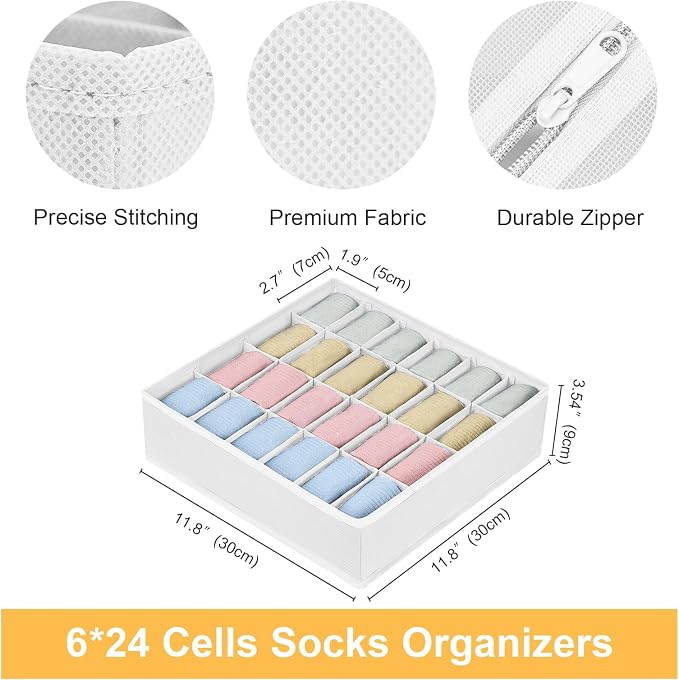 Joyoldelf Sock Organizer Drawer Organizer - Image 2