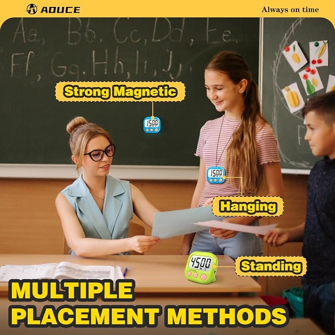 Classroom Timers for Teachers Kids Large Magnetic Digital Timer 4 Pack - Image 3