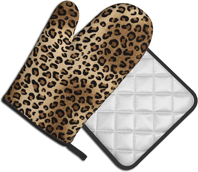 Leopard Print Oven Mitts - Image 2