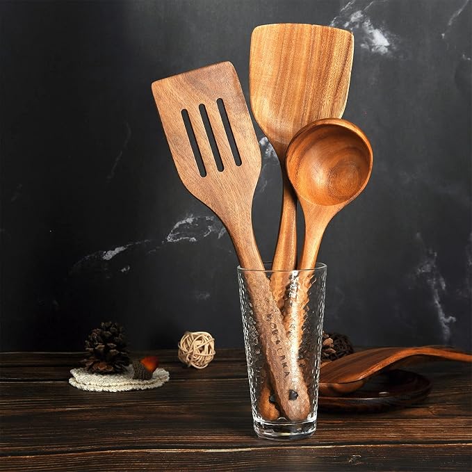 Teak Wooden Spoons for Cooking - Image 5