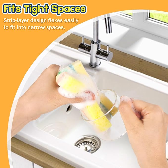 LAUNDRYLUX 12 Pack Scrub Sponge - Image 5