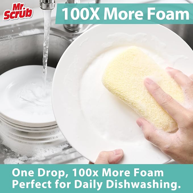 Mr. Scrub Sponges Kitchen Scrub Dish Sponge Scouring Pad, 6 Pack Cleaning Brush - Image 7