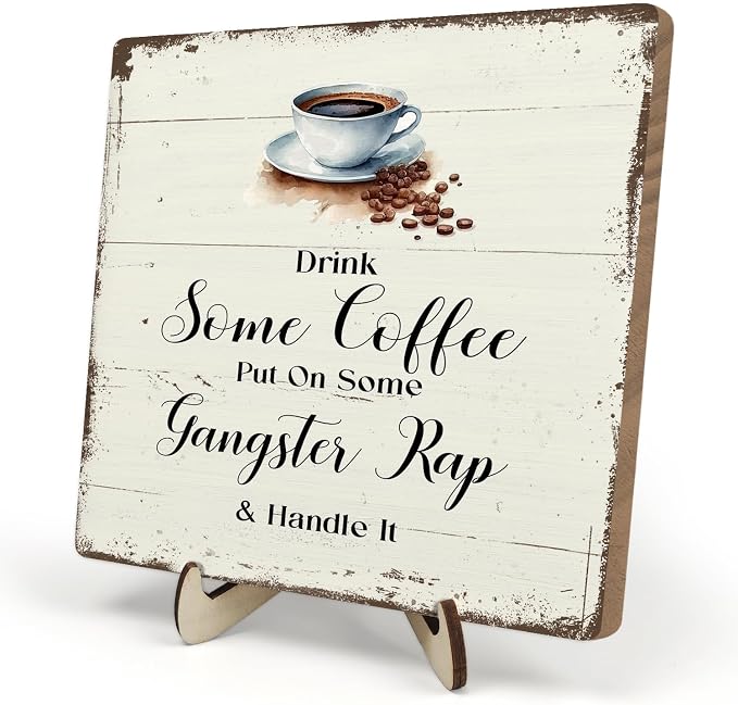 Coffee Bar Sign Plaque for Coffee Station, Vintage Cafe Sign Decor for Kitchen by DMADNF