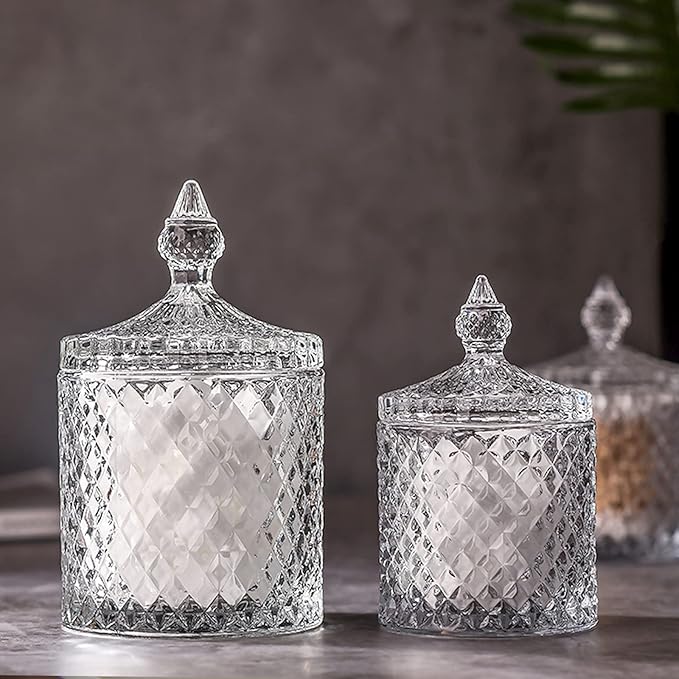 rejomiik Qtip Holder Glass Apothecary Jars - Image 5