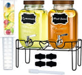 2 Pack1Gallon Glass Drink Dispenser by SHOREHAO