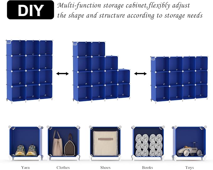 AWTATOS Cube Storage Organizer, 12 Cube Closet Organizers and Storage Shelves - Image 6