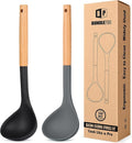 Pack of 2 Soup Ladle, Silicone Ladle Spoon by BUNDLEPRO