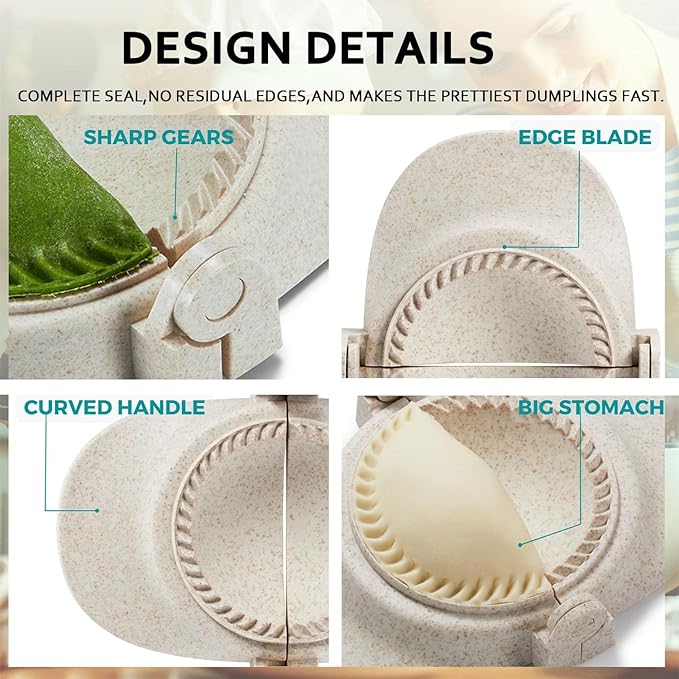 Empanada Maker Press, 6 Inch Extra Large Dumpling Maker Set - Image 4