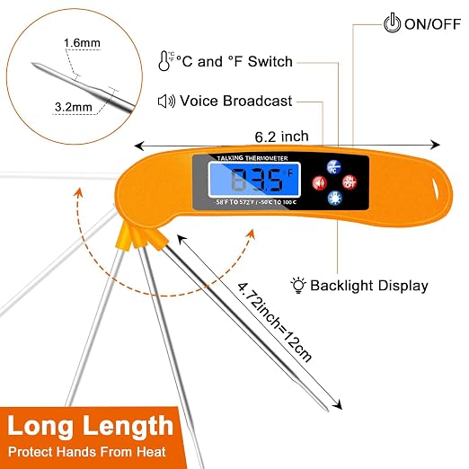 Digital Talking Thermometer for The Blind, Meat Thermometer - Image 4
