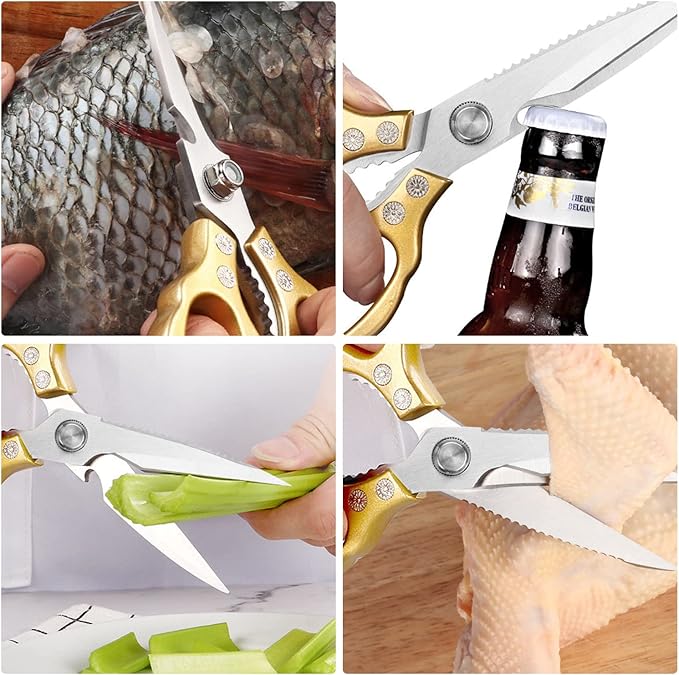 AWinjoy Kitchen Scissors, Heavy Duty Sharp Shears Dishwasher Safe, Kitchen - Image 4
