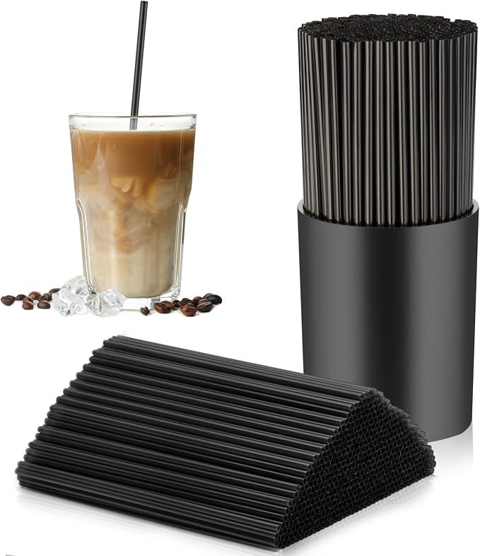 200 Pcs Black Coffee Stirrer Sticks and Holder Set 7 Inch Plastic Coffee Stir by SMAODSGN