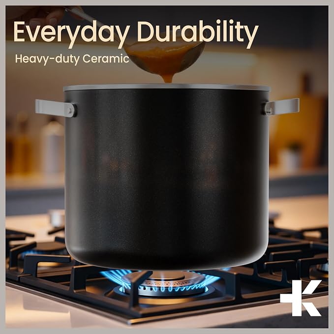 Bakken 12.5 Quart Ceramic Coated Stock Pot - Image 7