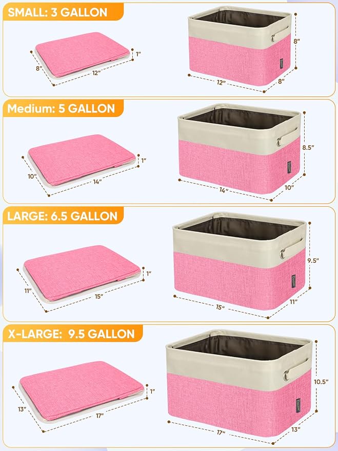 BALEINE 2 Pack Fabric Closet Storage Bins - Image 2