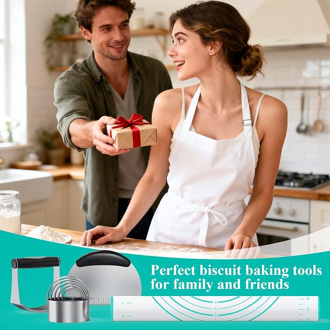 Biscuit Cutter Set, Stainless Steel Pastry Cutter, Pastry Blender, Dough Cutter - Image 7