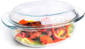 Oval Tempered Glass Casserole Dish, Tough Glass Casserole Baking Dish by HUSANMP