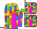 Autism Jigsaw Puzzle Oven Mitts & Potholder Set of 4 by Unknown