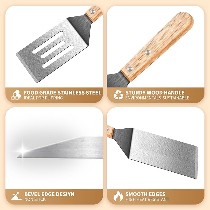 Stainless Steel Spatula Set, Metal Spatula - Image 2