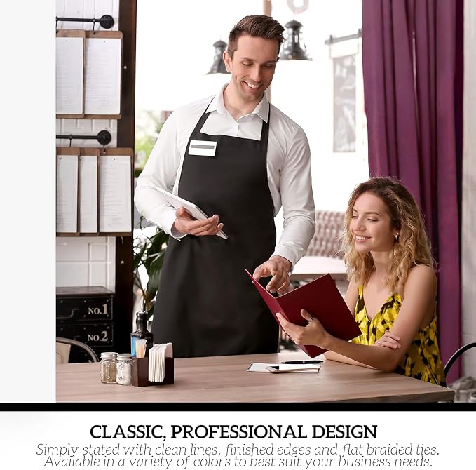 GREEN LIFESTYLE 12 Pack Professional Chef Apron – Grilling Aprons - Image 7