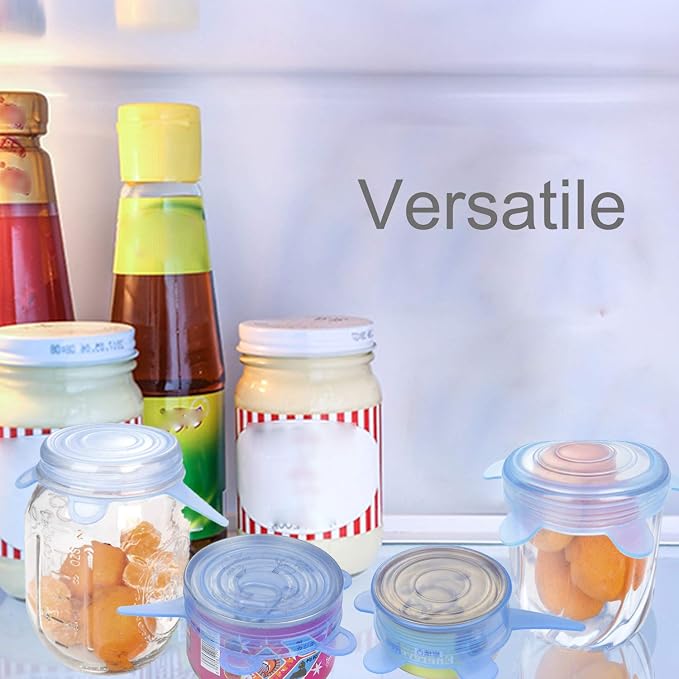 SLSON 6 Pack Pet Food Can Cover Stretchable 1 Fit 3 Universal Size Silicone Can - Image 6