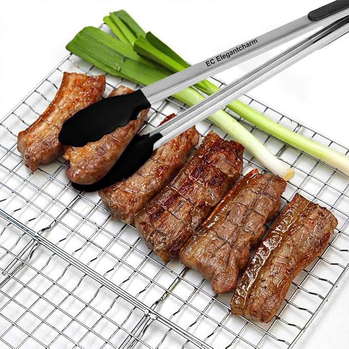 17" Kitchen Tongs with Silicone Tips, High Heat Resistant Grill Tongs in - Image 7