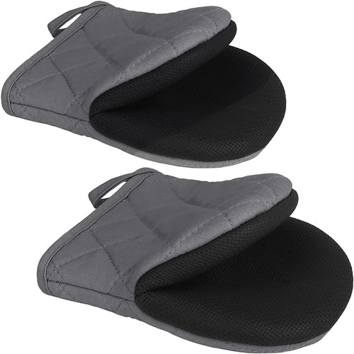 1 Pair Short Oven Mitts by Qulable