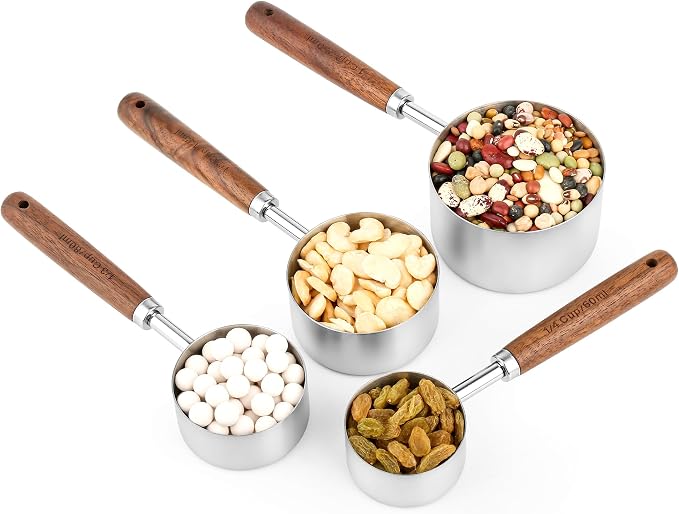 Measuring Cups and Spoons Set 8, 18/8 Stainless Steel Measuring Cups and Spoons - Image 2